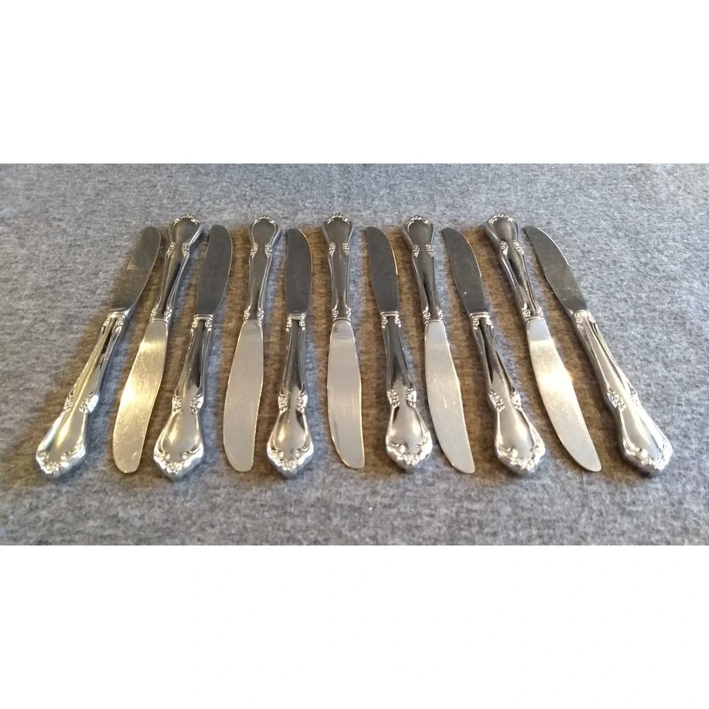 Oneida Chateau Dinner‎ Knives Lot of 11 Oneidacraft Deluxe Stainless Flatware